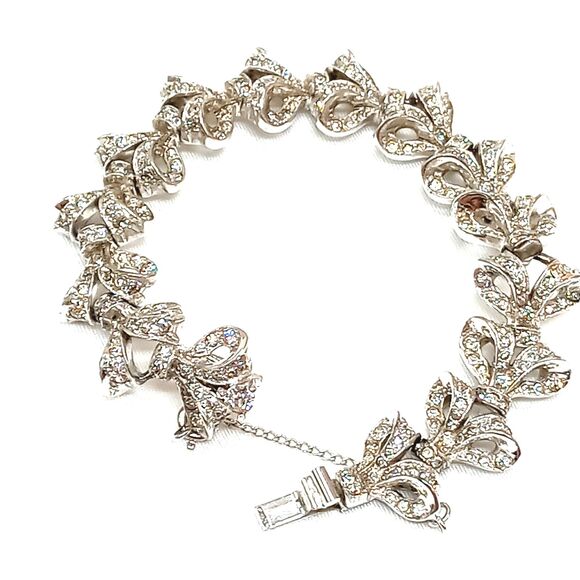 KRAMER of NY Wedding Vintage Bracelet Earrings SIGNED - Picture 4 of 11